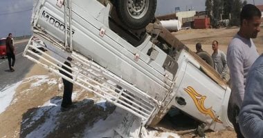 مصرع شخصين وإصابة 9 آخرين فى حادث تصادم بالظهير الصحراوى لمحافظة البحيرة