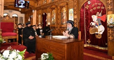 البابا تواضروس يلقى العظة الأسبوعية من الكاتدرائية دون حضور شعبى