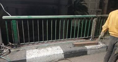 تطوير كوبرى 6 أكتوبر.. تركيب أسوار وبانوهات حديدية لزيادة الأمان والحفاظ على المظهر