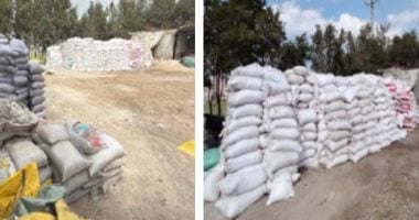 ضبط 319 طن مخصبات مجهولة المصدر داخل مصنع ومخزنين بالدقهلية