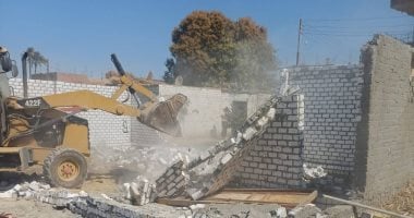 إزالة 14 حالة تعد على الأراضى الزراعية بـ3 قرى بمركز البلينا فى سوهاج
