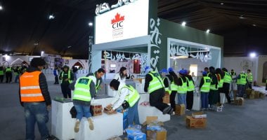 صناع الخير تستقبل وفدا من المعهد الكندي لتكنولوجيا الإعلام للمشاركة فى تعبئة كراتين رمضان