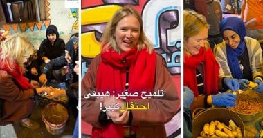 المستشارة الإعلامية لسفارة ألمانيا بتلف المحشى خلال تجهيز إفطار المطرية