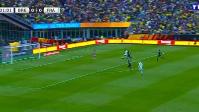 تردد قناة ابو ظبي الرياضية.. كيليان مبابي يسجل الهدف الأول لـ منتخب فرنسا في مرمى البرازيل