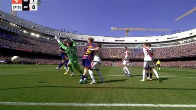 برشلونة ضد رايو فاليكانو.. ملخص اهداف ونتيجة مباراة برشلونة ورايو فاليكانو في الدوري الإسباني بعد مرور 75 دقيقة