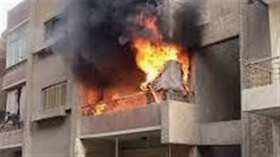 إصابة طفلين في حريق شقة سكنية بالجيزة