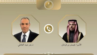 وزير الخارجية يبحث مع نظيره السعودي التطورات الإقليمية