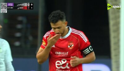 هدف تريزيجيه في مرمي المصري بالدوري المصري
