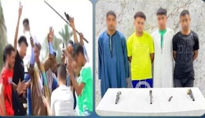 ضبط 4 عاملين بإشهار أسلحة نارية وسلاح أبيض بأسيوط