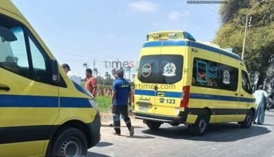 إصابة عدد من الأشخاص في حادث تصادم مروع بين سياره ملاكي ميكروباص بالمنوفية