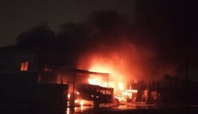 نشوب حريق داخل كافتريا فى دندره بقنا