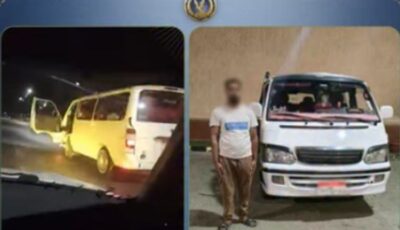 الداخلية تضبط سائق ميكروباص بسبب القيادة المتهورة بطريق السويس