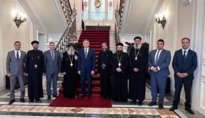 سفير مصر باليونان يستقبل الأنبا بافلوس للتهنئة بعيد الأضحى