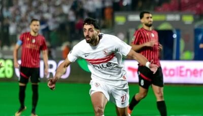 عدي الدباغ يسجل هدف الزمالك الأول في شباك سيراميكا بالدوري
