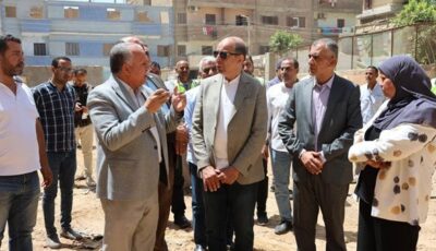 بتكلفة 43 مليون جنيه.. محافظ المنيا يتفقد أعمال توسعة مدرسة الشعب ببني مزار