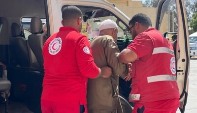 الهلال الأحمر المصري يستقبل الدفعة 47 من المصابين الفلسطينيين