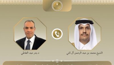 وزير الخارجية يبحث مع نظيره القطري التطورات الإقليمية