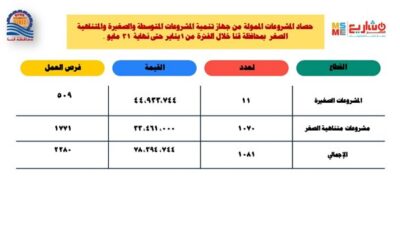 78 مليون جنيه لتمويل مشروعات صغيرة ومتناهية الصغر من بداية يناير وحتى نهاية مايو 2026 بقنا