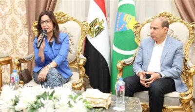 وزيرة الثقافة ومحافظ المنيا يبحثان تطوير البنية التحتية للمواقع الثقافية بالمحافظة