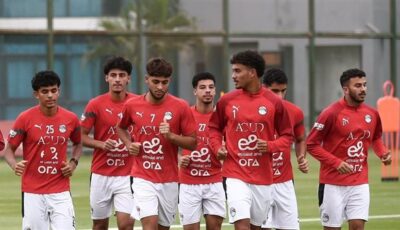 منتخب الشباب يؤدي مرانا قويا استعدادا لمواجهتي روسيا (صور)