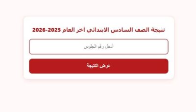 ظهرت الأن نتيجة الصف السادس الابتدائي بالاسم فقط.. إعلان النتائج رسميًا عبر المدارس والبوابات الإلكترونية