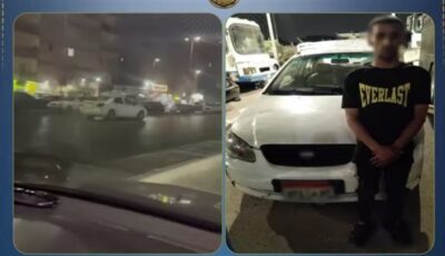 ضبط قائد سيارة أجرة لسيره عكس الإتجاه بأحد الطرق بالقاهرة