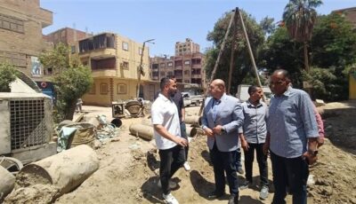 نائب محافظ الجيزة يتفقد شوارع الحوامدية ويشدد على سرعة إصلاح هبوط الصرف الصحي وتحسين النظافة