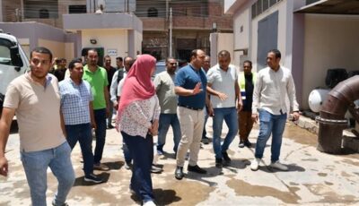 رئيس مياه الشرب بالجيزة يتابع مواقع العمل والخدمات بمركزي الصف وأطفيح
