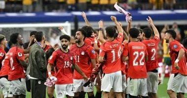 شاهد رقص فرحة لاعبي منتخب مصر في غرفة الملابس بعد التاهل لدور 16
