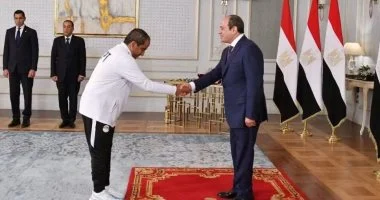 محمد مراد منسق منتخب مصر يؤكد سعادة الجميع بتكريم الرئيس