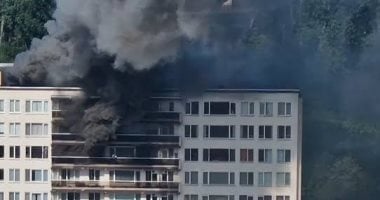 مصرع 6 أشخاص فى حريق مبنى سكنى ببلجيكا وإنقاذ السكان عبر الشرفات.. فيديو