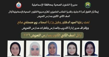 صحة الإسماعيلية تعلن أوائل مدارس التمريض الثانوية للعام الدراسي 2025/2026
