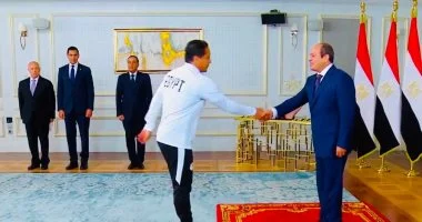 محمد عبد الواحد يعبر عن فخره بتكريمه من الرئيس وحصوله على وسام الرياضة الاول
