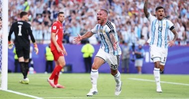 الأرجنتين تتقدم على سويسرا بهدف ماك أليستر فى الشوط الأول بكأس العالم.. فيديو