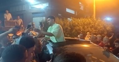 حضور شعبي كبير بالمزمار لاستقبال محمود صابر لاعب المنتخب بكفر الشيخ.. فيديو