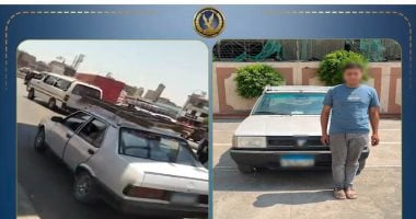 ضبط قائد سيارة لتحميله سلم وعامود حديدي.. فيديو