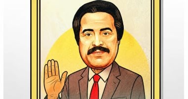 «محسن ممتاز».. كاريكاتير اليوم السابع يحتفى بذكرى ميلاد الفنان يوسف شعبان