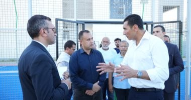 جوهر نبيل ورئيس جهاز مدينة العلمين الجديدة يتفقدان المنشآت الرياضية بالمدينة
