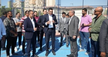 وزير الرياضة ورئيس جهاز مدينة العلمين يتفقدان المنشآت الرياضية بمنطقة الإسكان