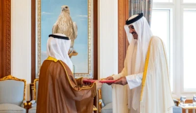 سفير الإمارات يقدم أوراق اعتماده إلى أمير قطر