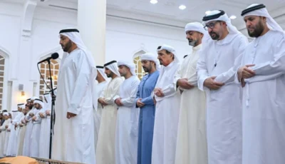 النعيمي يؤدي صلاة الجنازة على جثمان منصور الزعابي