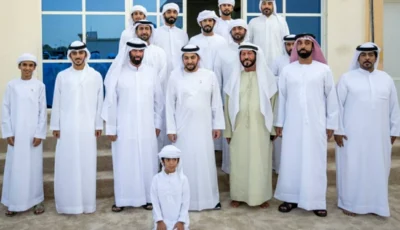 حمدان بن زايد يزور راشد المنصوري ومطر المنصوري في منزليهما