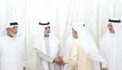 نهيان بن مبارك يعزّي عائلتي المهيري والظاهري