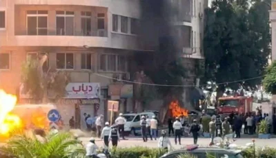 انفجارات قرب مقر إقامة ماكرون في دمشق