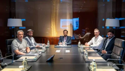 راشد بن حميد يلتقي وفد «سنو بيرفورمانس» لبحث تطوير الأداء الرياضي