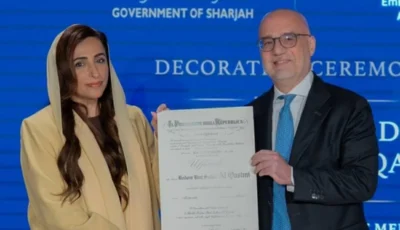 الرئيس الإيطالي يمنح بدور القاسمي وسام استحقاق الجمهورية