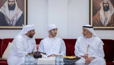 محمد بن راشد بن محمد يعزي بوفاة الطفل حمدان العميمي