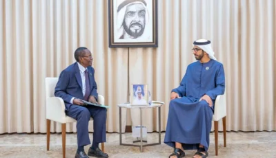 شخبوط بن نهيان يستقبل وزير خارجية جنوب السودان