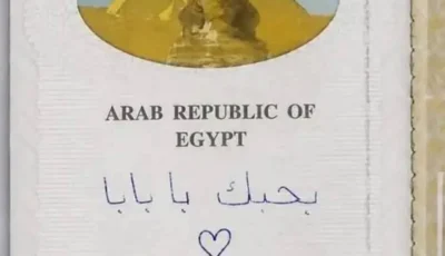 «بحبك يا بابا».. رسالة طفلة على جواز سفر مصري تحرمه من العودة إلى ألمانيا