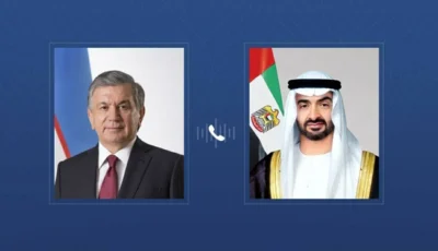محمد بن زايد ورئيس أوزبكستان يبحثان هاتفياً علاقات التعاون